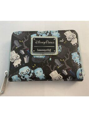 Disney Parks Loungefly Haunted Mansion Hitchhiking Ghosts Zipper Wallet